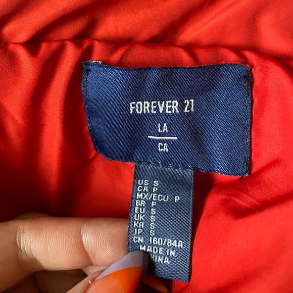 Red puffer jacket - Picture 2 of 5